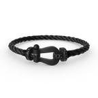 ¡®Lumi¡¯FORCE LARGE SERIES HORSESHOE BLACK SAMURAI BRACELET