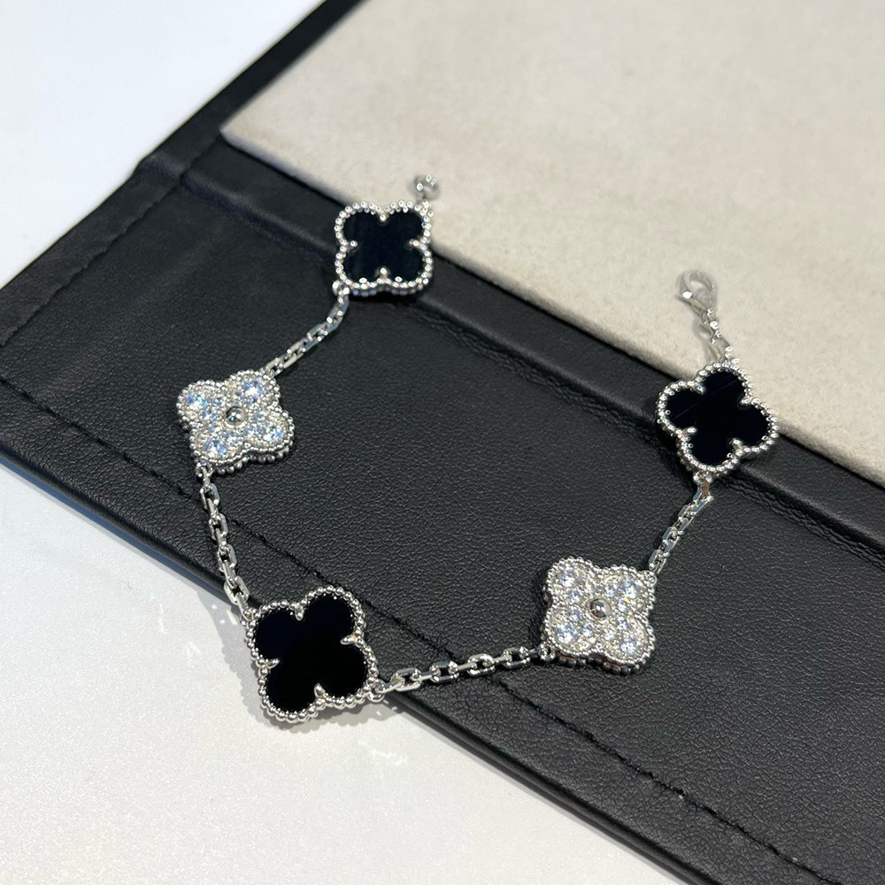[Lumi]New  CLOVER 5 MOTIF ONYXS BRACELET COLLECTION