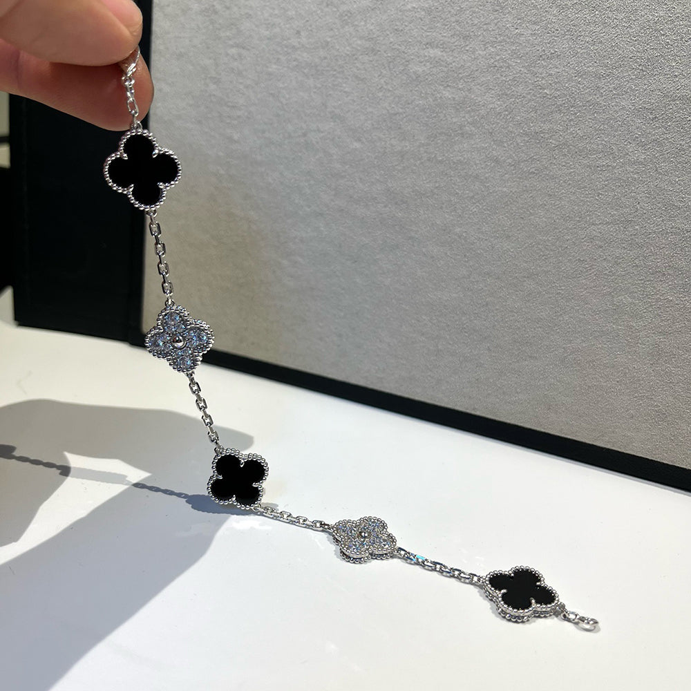 [Lumi]New  CLOVER 5 MOTIF ONYXS BRACELET COLLECTION