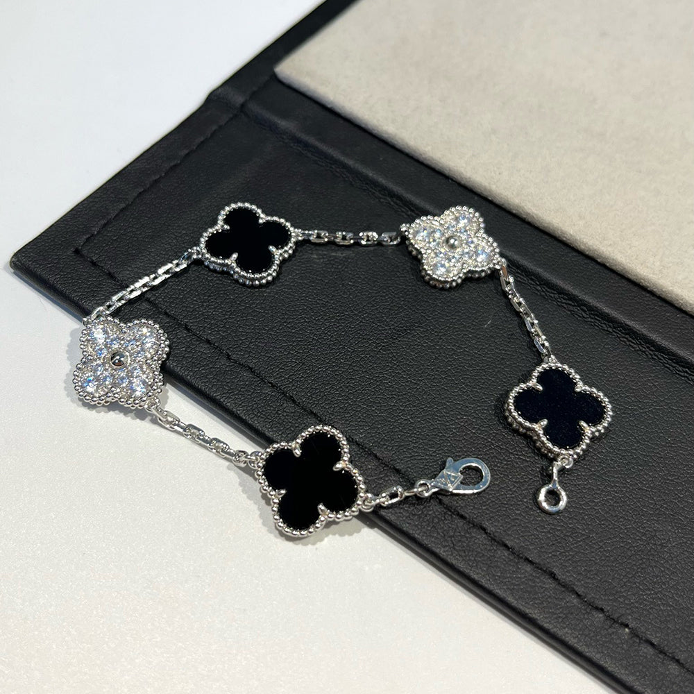 [Lumi]New  CLOVER 5 MOTIF ONYXS BRACELET COLLECTION
