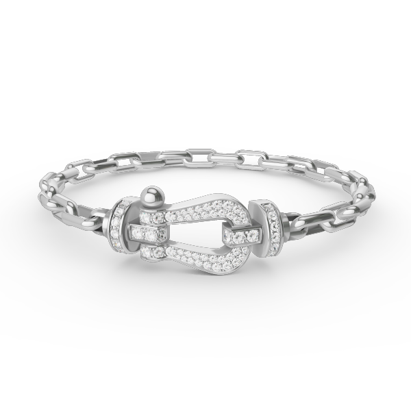 ¡®Lumi¡¯FORCE LARGE HORSESHOE CLASP  METAL BRACELET