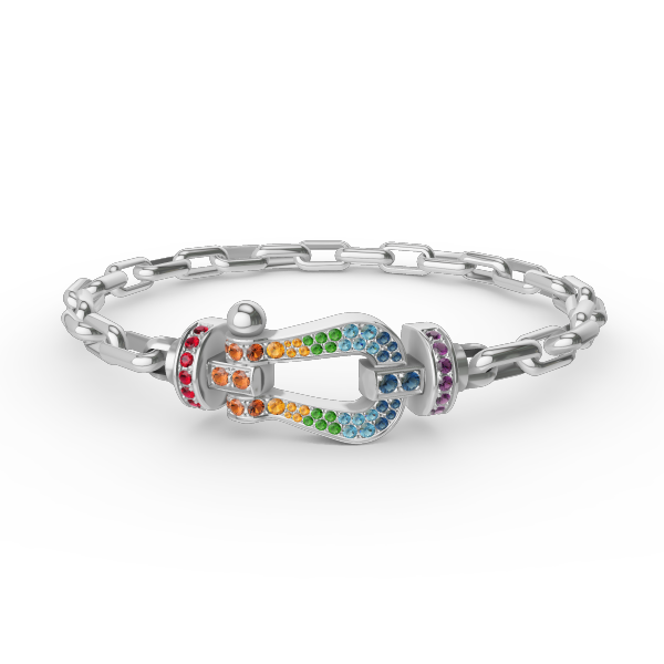 ¡®Lumi¡¯FORCE LARGE HORSESHOE CLASP  METAL BRACELET