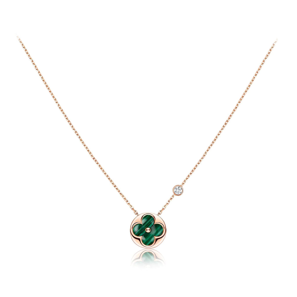 ¡®Lumi¡¯SUN PEDANT PINK GOLD 1 DIAMOND NECKLACE
