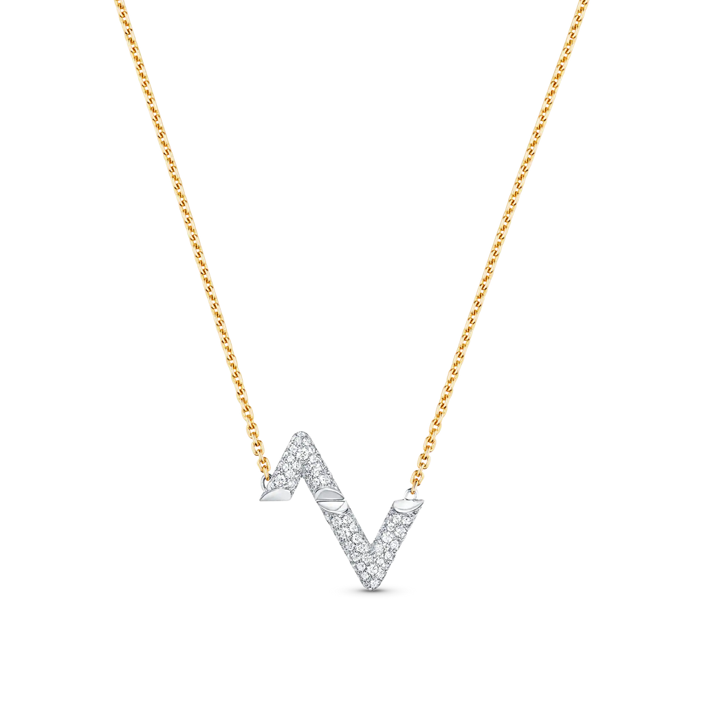¡®Lumi¡¯VOLT SILVER DIAMOND PEDANT NECKLACE