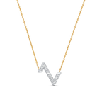 ¡®Lumi¡¯VOLT SILVER DIAMOND PEDANT NECKLACE