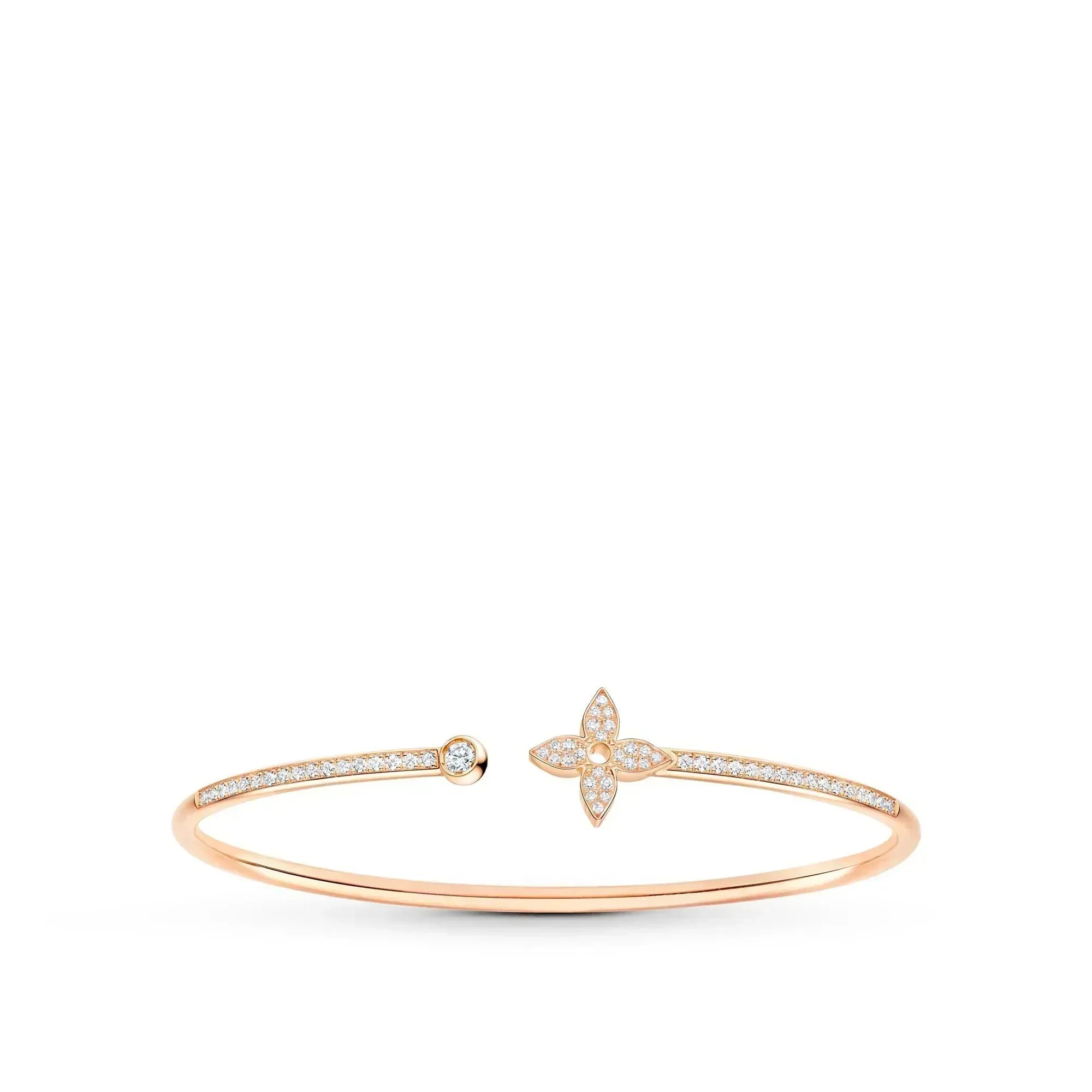 ¡®Lumi¡¯IDYLLE PINK GOLD OPEN BRACELET DIAMOND PAVED