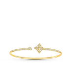 ¡®Lumi¡¯IDYLLE GOLD OPEN BRACELET DIAMOND PAVED
