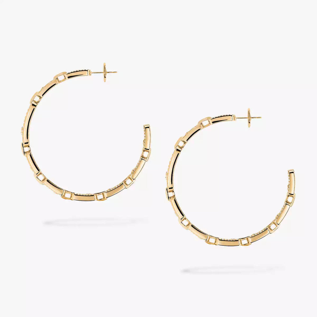 [[Imperial Jewelrys]Move Link Diamond Hoop Earrings