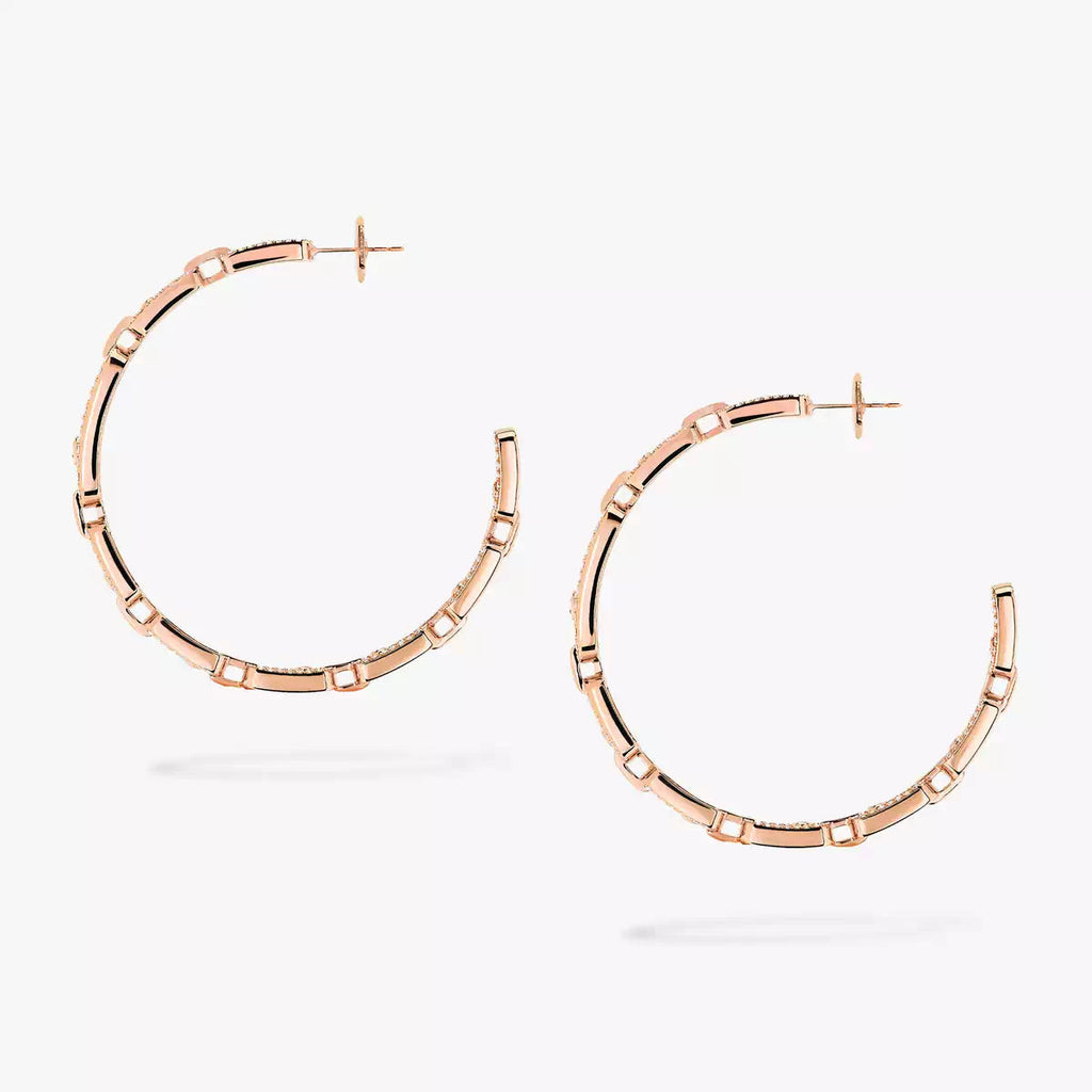 [[Imperial Jewelrys]Move Link Diamond Hoop Earrings