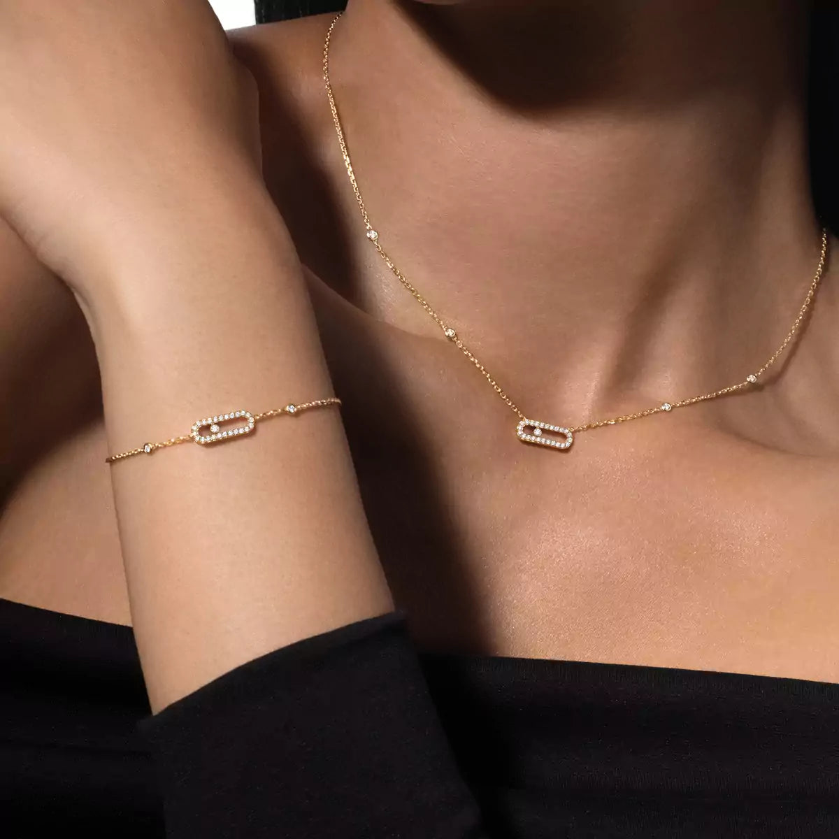 [Imperial Jewelrys]Diamond Necklace Move Uno