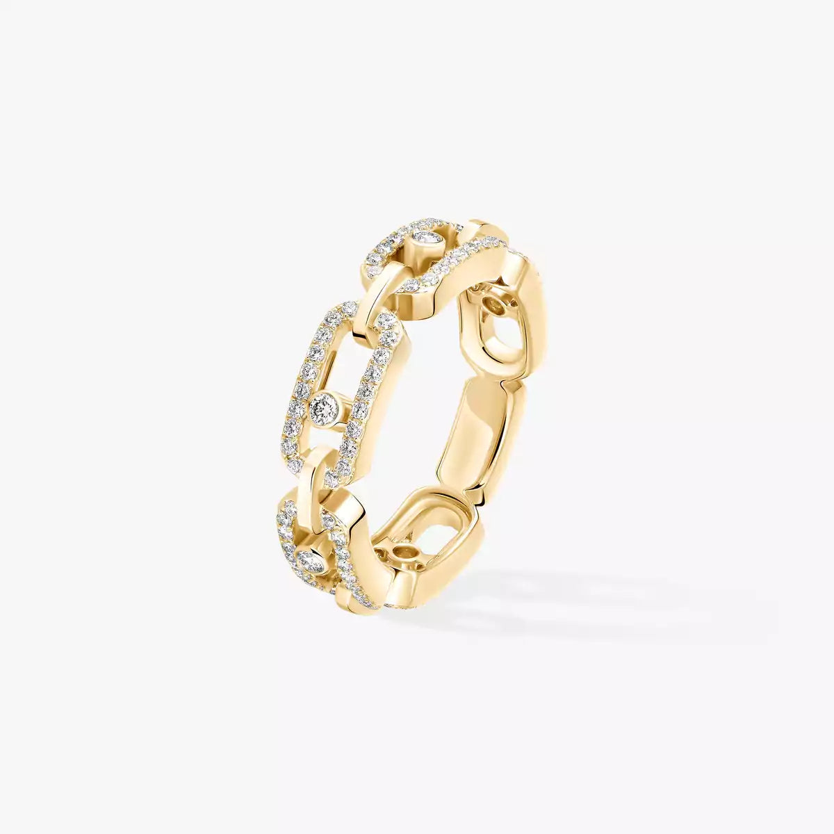 [Imperial Jewelrys]Move Link Pave_-Set Diamond Ring in Gold