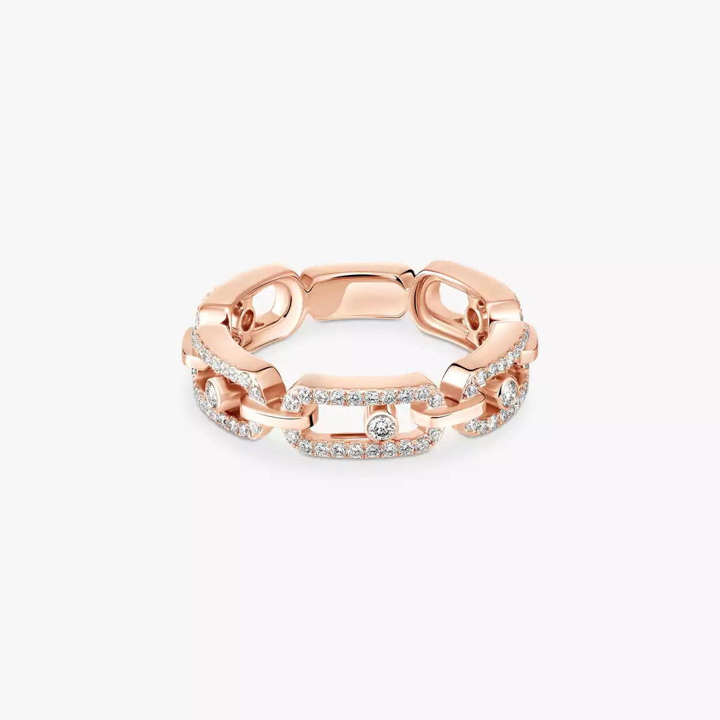 [Imperial Jewelrys]リンクパヴェ_ダイヤモンドリング (ゴールド)