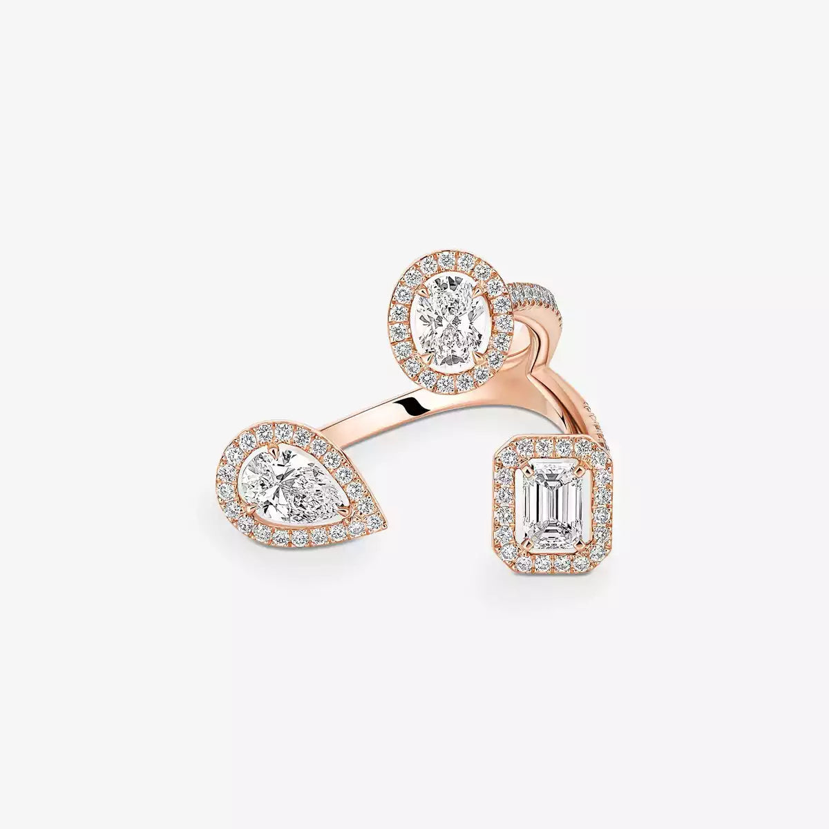[[Imperial Jewelrys] Diamond Ring 0,25ct My Twin Trilogy