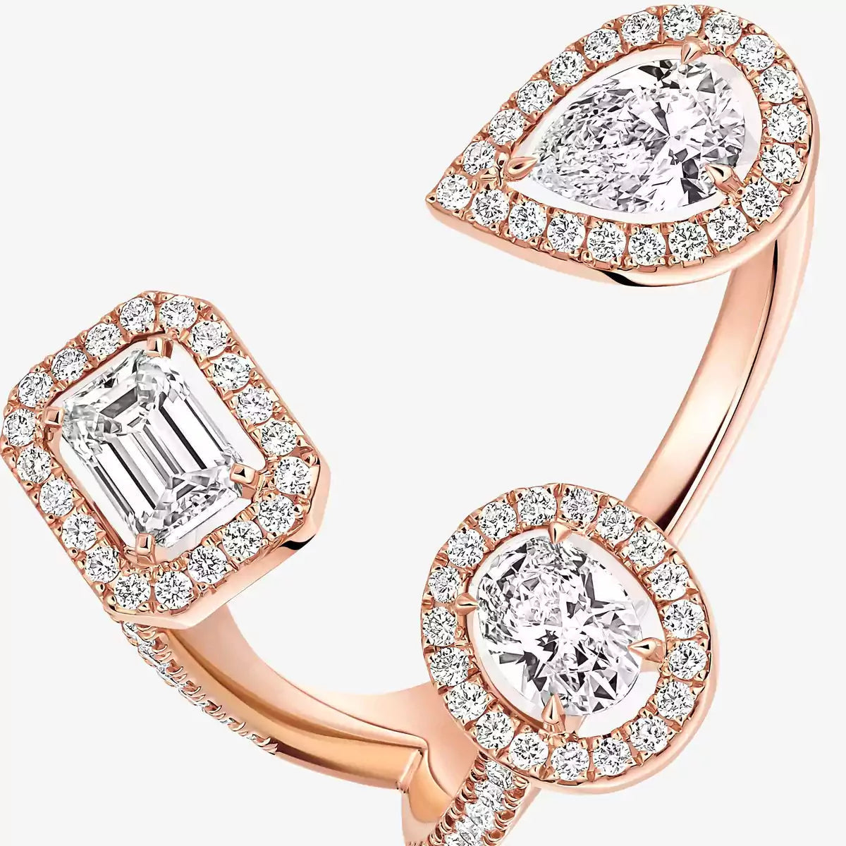 [[Imperial Jewelrys] Diamond Ring 0,25ct My Twin Trilogy
