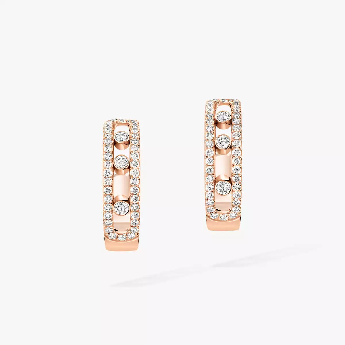 [Imperial Jewelrys]Diamond Pave_ Hoop Earrings Move
