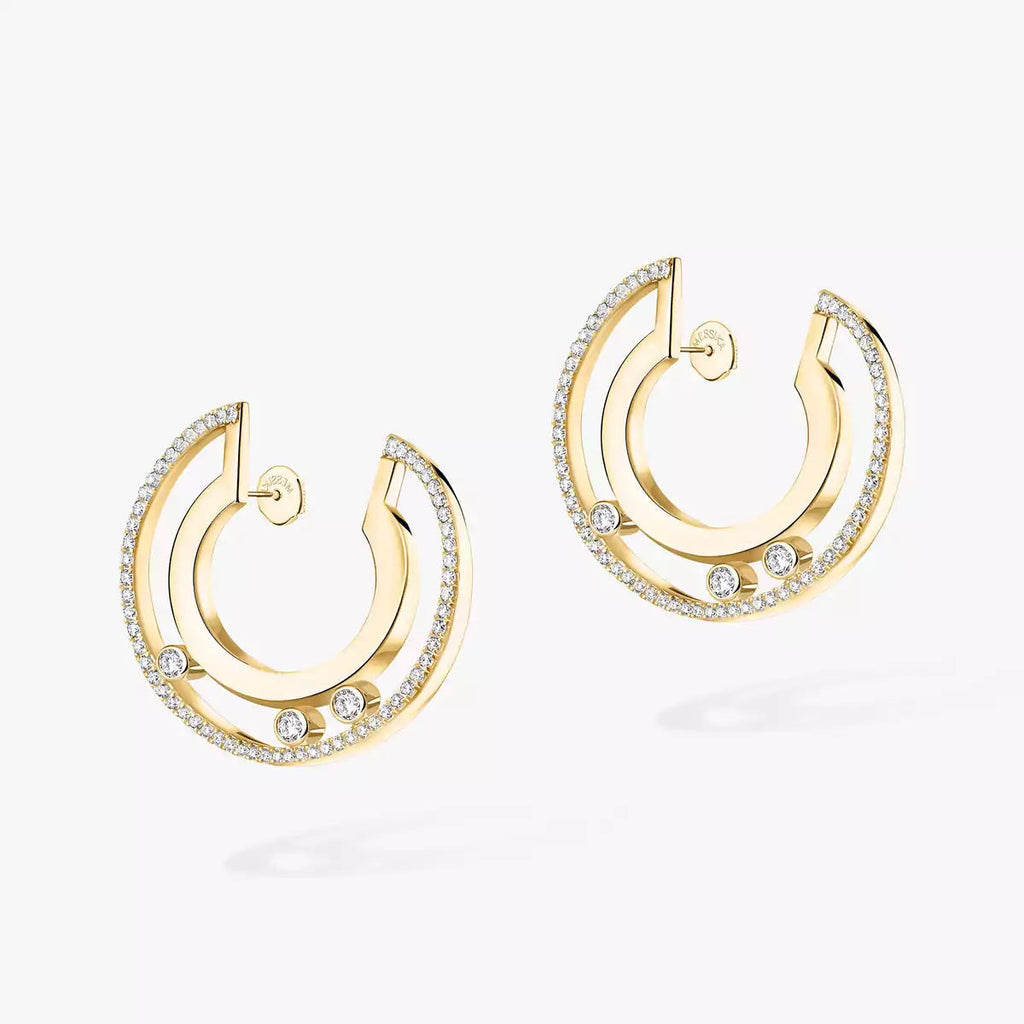 [Imperial Jewelrys]Move Romane Small Diamond Hoop Earrings