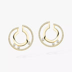 [Imperial Jewelrys]Move Romane Small Diamond Hoop Earrings
