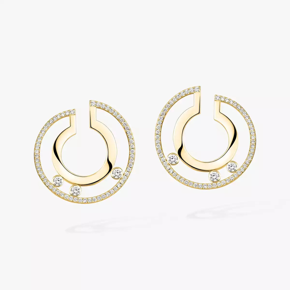 [Imperial Jewelrys]Move Romane Small Diamond Hoop Earrings