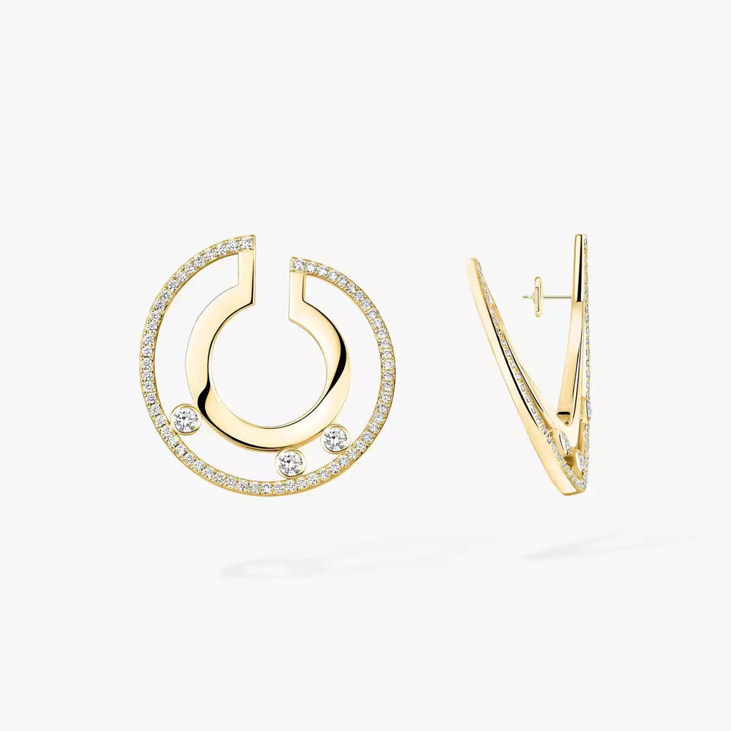 [Imperial Jewelrys]Move Romane Small Diamond Hoop Earrings