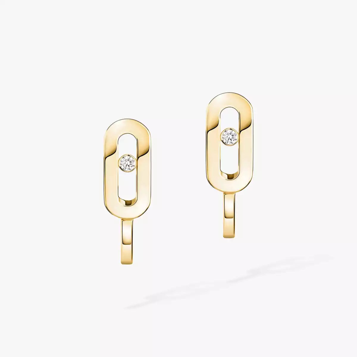 [Imperial Jewelrys]Diamond Mini Hoop Earrings Move Classique