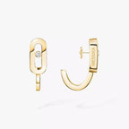 [Imperial Jewelrys]Diamond Mini Hoop Earrings Move Classique