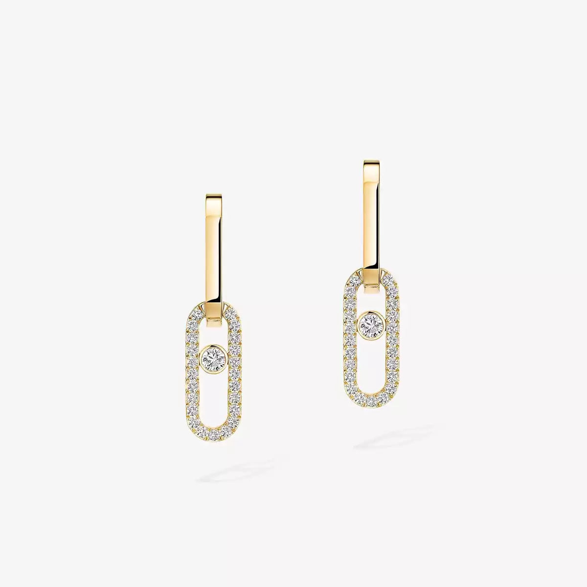 [Imperial Jewelrys]Move Link Diamond Earrings