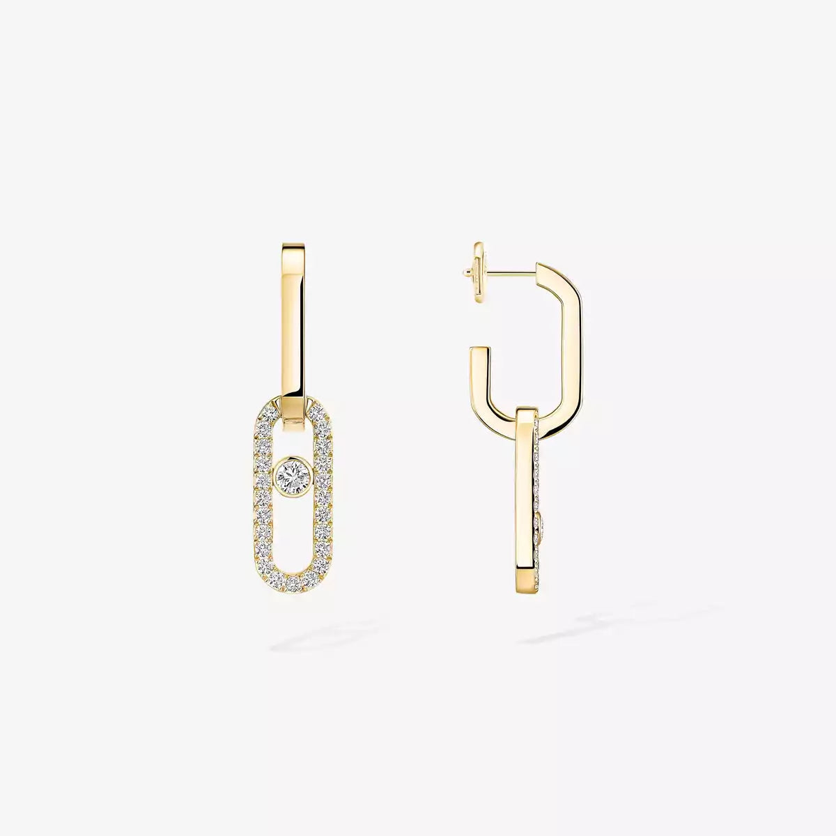 [Imperial Jewelrys]Move Link Diamond Earrings