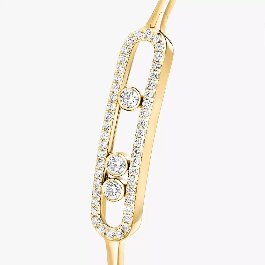 [インペリアル ジュエリー]ムーブ パヴェ ダイヤモンド バングルブレスレット M