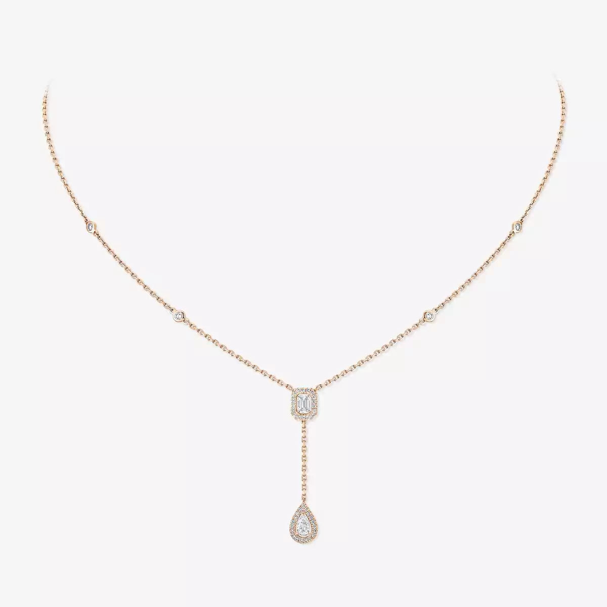 [Imperial Jewelrys]Gold Diamond Tie Necklace