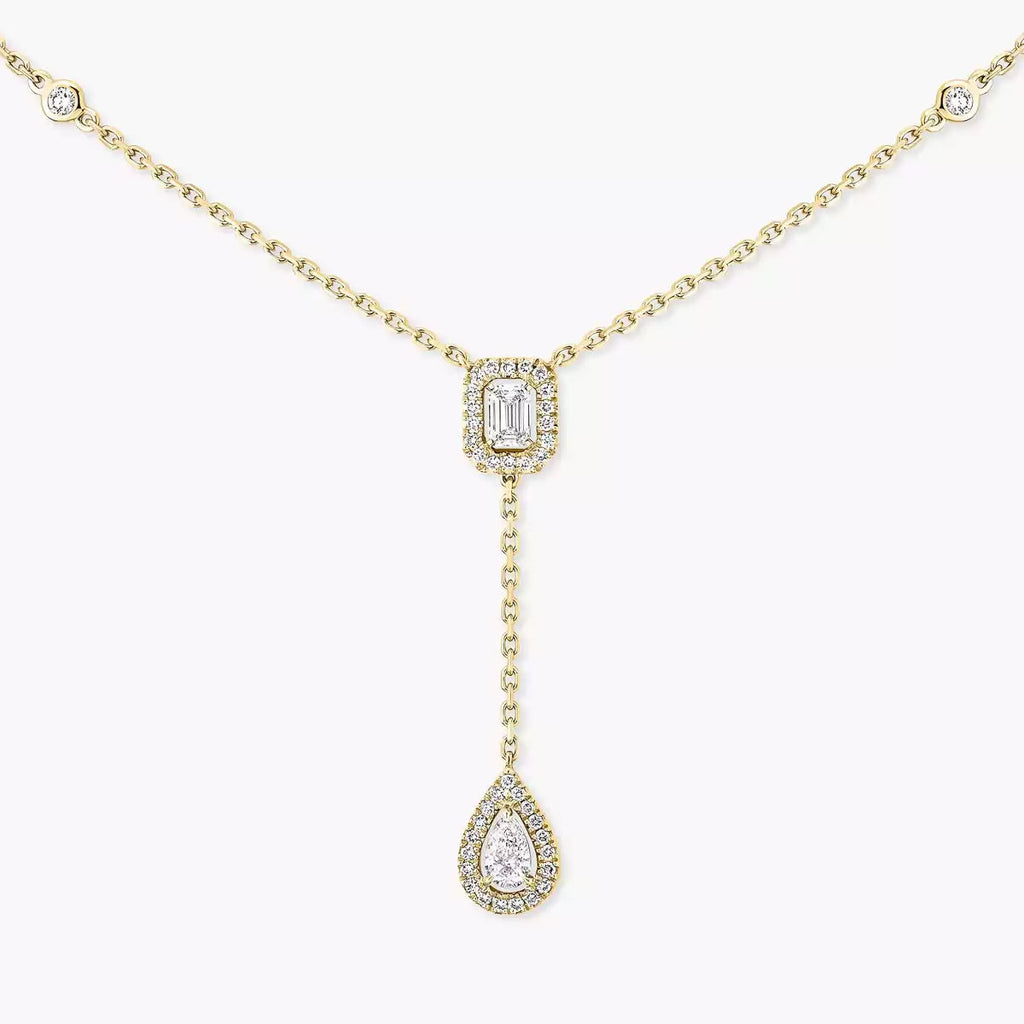 [Imperial Jewelrys]Gold Diamond Tie Necklace