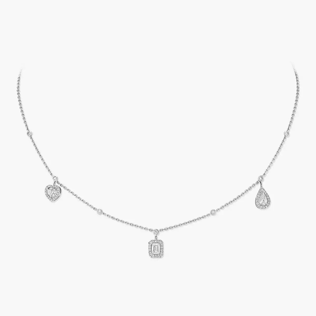 [Imperial Jewelrys]マイツインダイヤモンドネックレス（シルバー）