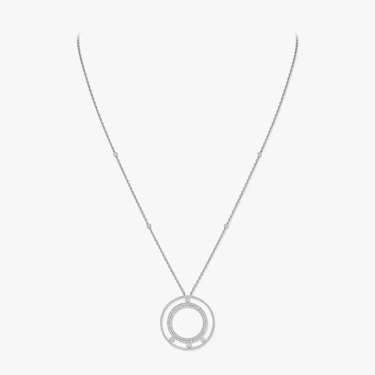 [インペリアル ジュエリー]ムーブ ロマーヌ ロング パヴェ-セット ダイヤモンド ネックレス