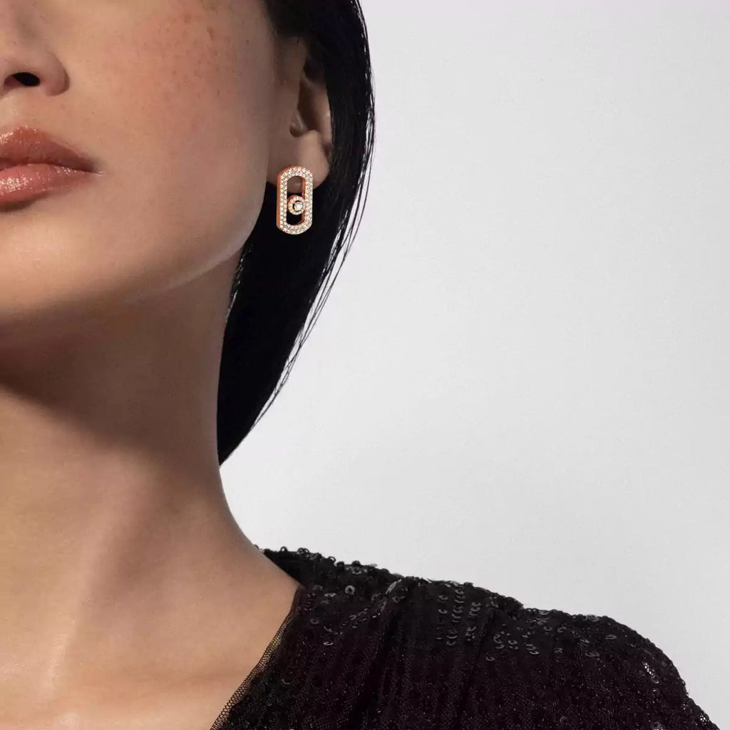 [Imperial Jewelrys]So Move Pave_-Set Diamond Earrings in Silver