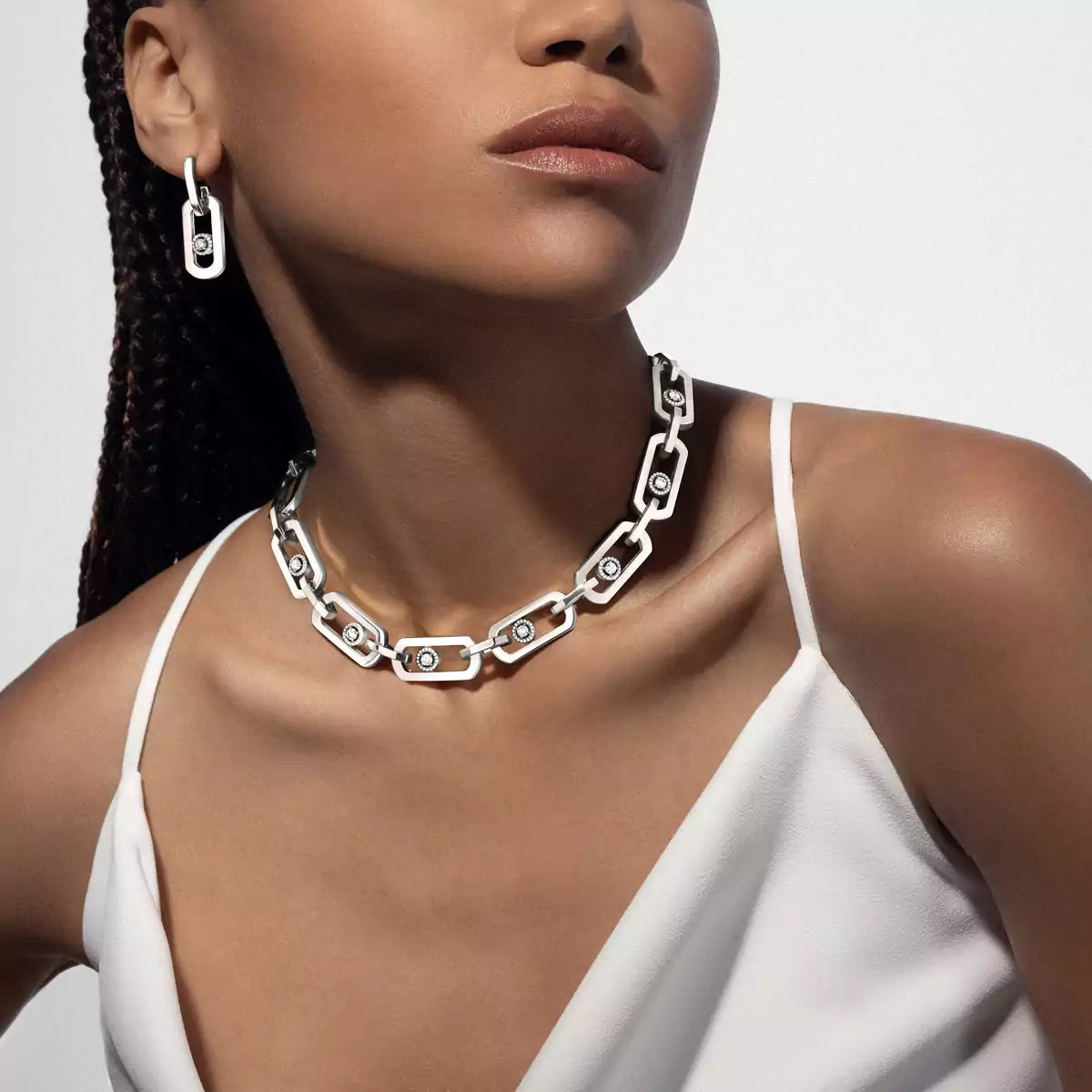 [Imperial Jewelrys] So Move XL Diamond Hoop Earring