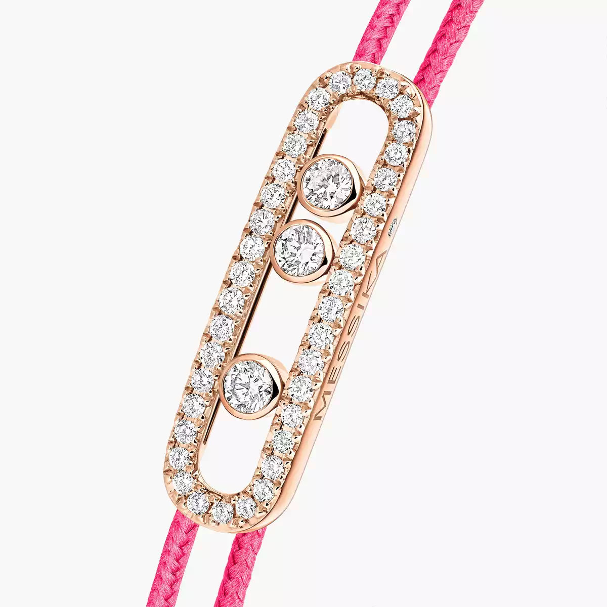 [Imperial Jewelrys]Messika Care(s) pink cord pavé bracelet