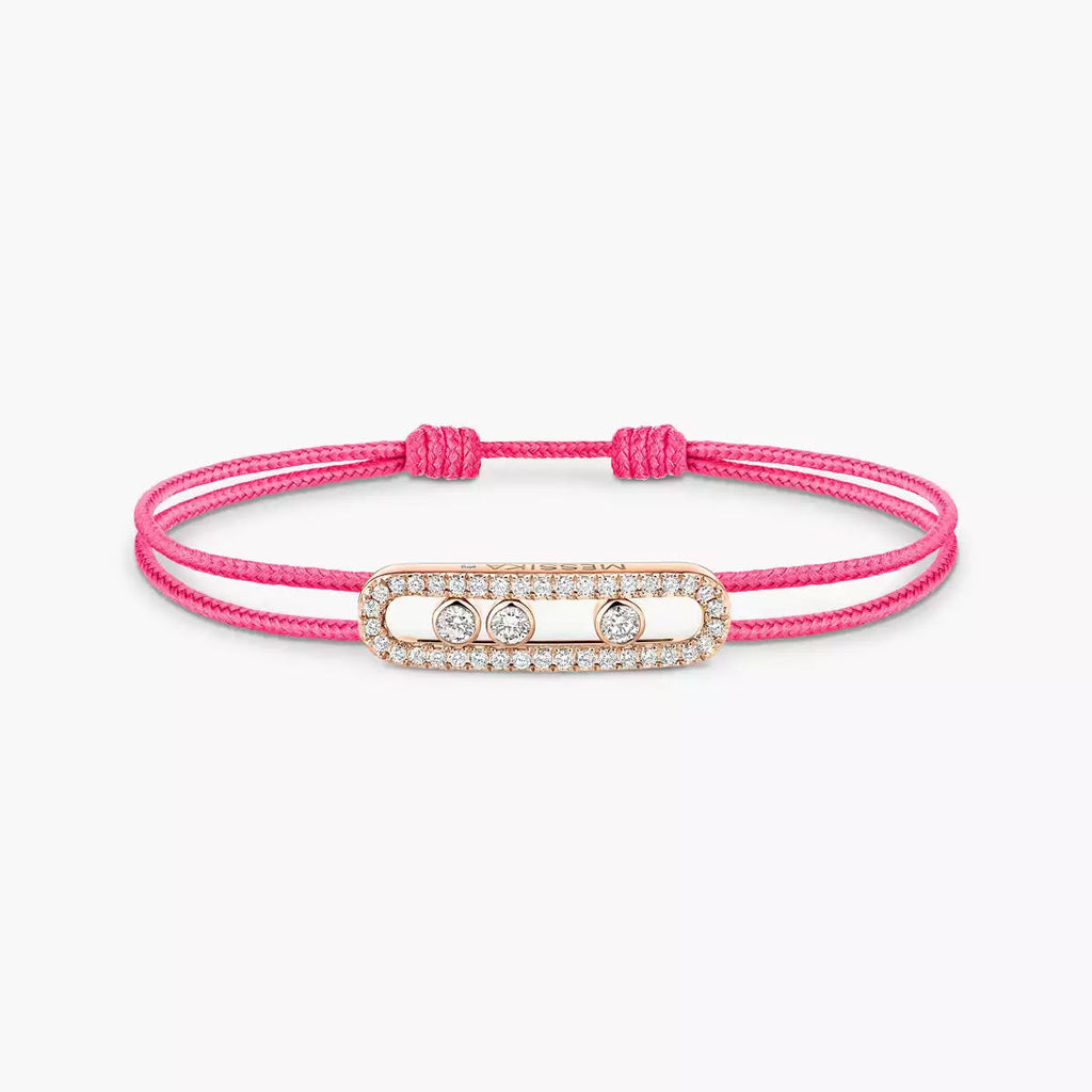 [Imperial Jewelrys]Messika Care(s) pink cord pavé bracelet