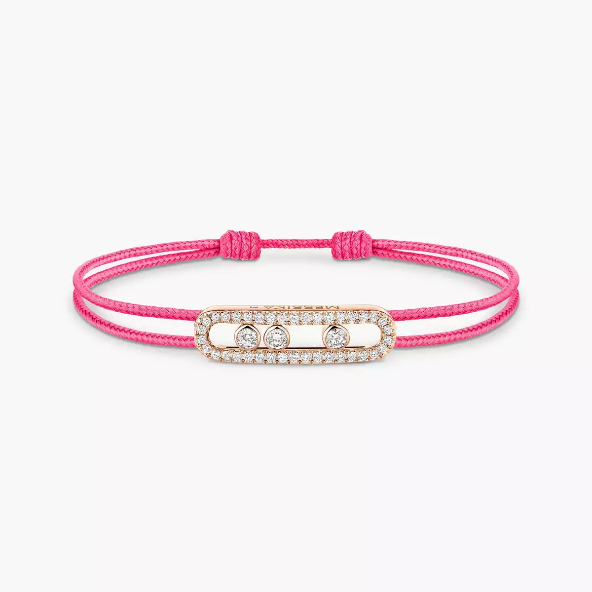 [Imperial Jewelrys]Messika Care(s) pink cord pavé bracelet