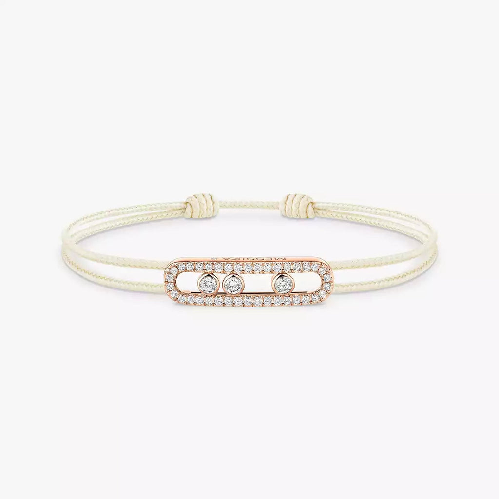 [Imperial Jewelrys]Messika Care(s) pink cord pavé bracelet