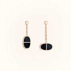 ¡®Lumi¡¯CHAINE VERSO BLACK CERAMIC EARRINGS