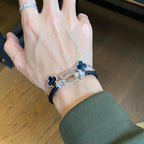 [Lumi jewelry]CLOVER 5 MOTIF PIETERSITE BRACELET COLLECTION