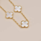 [Lumi]New CLOVER WHITE PEARL MOP 5 MOTIF BRACELET COLLECTION