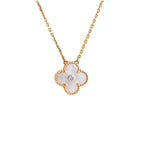 ¡®Lumi¡¯CLOVER 15MM DIAMOND WHITE FRITILLARIA NECKLACE