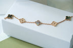 [Lumi jewelry] CLOVER 5 MOTIF GRAY MOP BRACELET COLLECTION