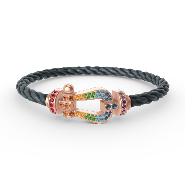 ¡®Lumi¡¯FORCE LARGE HORSESHOE  COLORED DIAMOND BRACELET ROSE GOLD