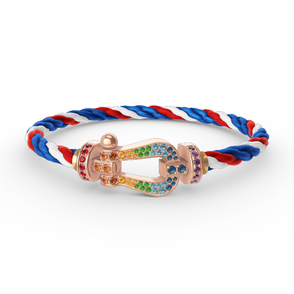¡®Lumi¡¯FORCE LARGE HORSESHOE  COLORED DIAMOND BRACELET ROSE GOLD