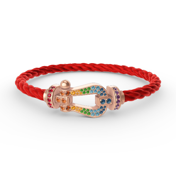 ¡®Lumi¡¯FORCE LARGE HORSESHOE  COLORED DIAMOND BRACELET ROSE GOLD