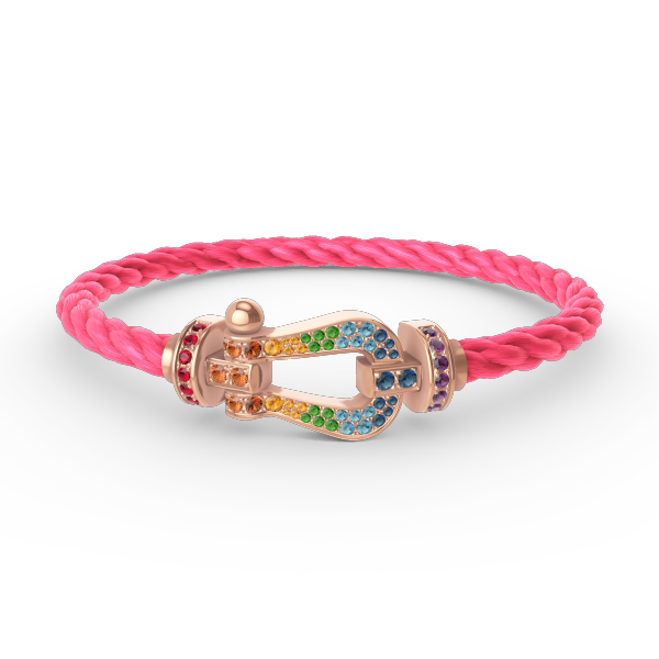 ¡®Lumi¡¯FORCE LARGE HORSESHOE  COLORED DIAMOND BRACELET ROSE GOLD