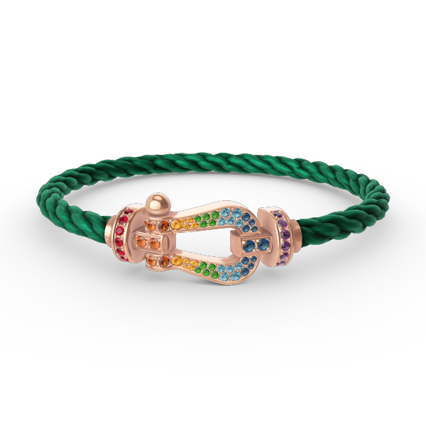 ¡®Lumi¡¯FORCE LARGE HORSESHOE  COLORED DIAMOND BRACELET ROSE GOLD
