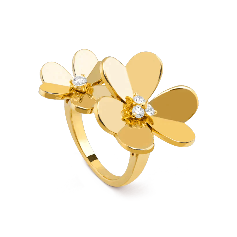 ¡®Lumi¡¯CLOVER COMOS GOLD DIAMOND RING