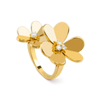 ¡®Lumi¡¯CLOVER COMOS GOLD DIAMOND RING